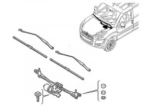 Система очистки окон Fiat Doblo 2009-2014